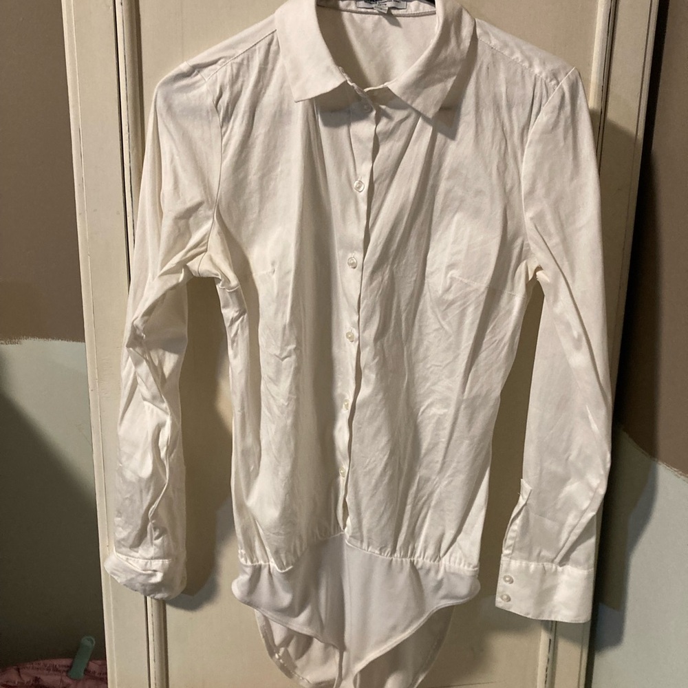 Women’s bodysuit button up Shirt by express